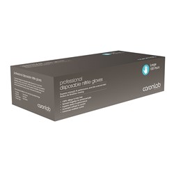 CARONLAB Nitrile glove - large - powder free - black